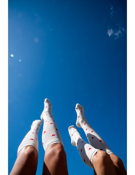 Chaussettes de contention COEURS - Les Sans-calottes