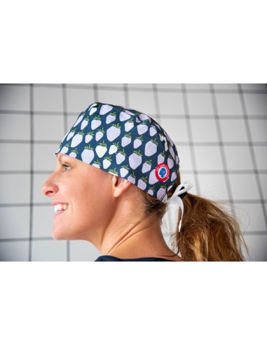 Calot classique fraise des bois bleu - Les Sans-calottes