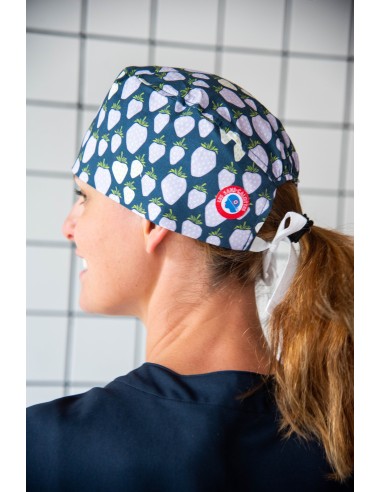 Calot classique fraise des bois bleu - Les Sans-calottes