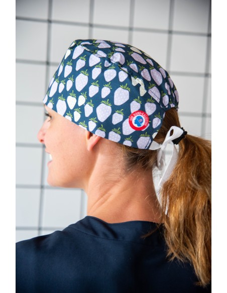 Calot classique fraise des bois bleu - Les Sans-calottes