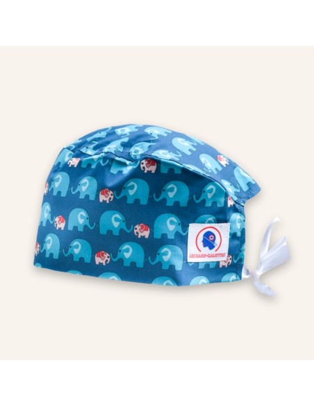 Calot classique L'éléphant bleu - Les Sans-calottes