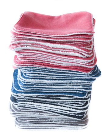 Lot de 10 lingettes lavables unies - Les Sans-calottes