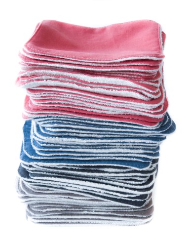 Lot de 10 lingettes lavables unies - Les Sans-calottes