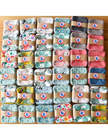 Lot de 10 lingettes lavables unies - Les Sans-calottes