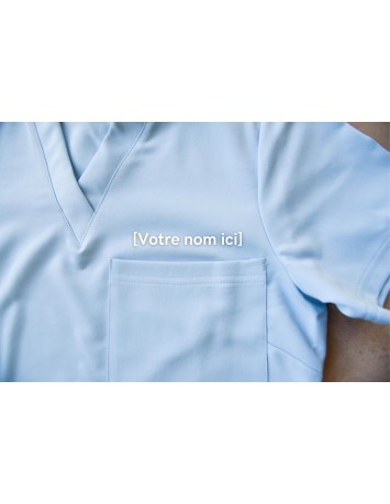 Broderie de votre nom au dessus de la poche côté coeur - Les Sans-c...