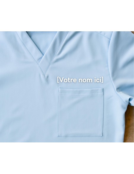 Broderie de votre nom au dessus de la poche côté coeur - Les Sans-c...